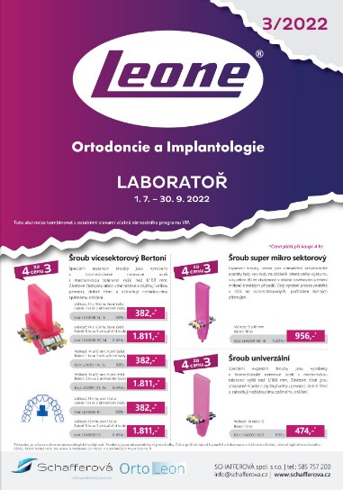 Akční leták Leone - vše pro ortodoncii laboratoř - 3. čtvrtletí 2022
